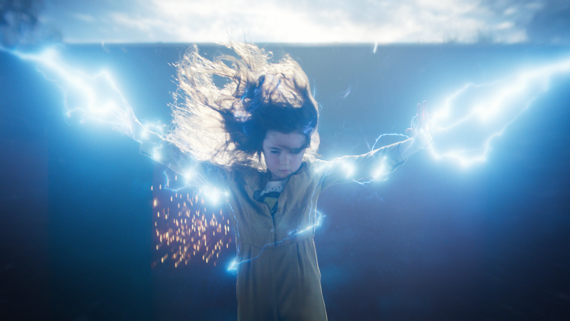girl with electrical powers